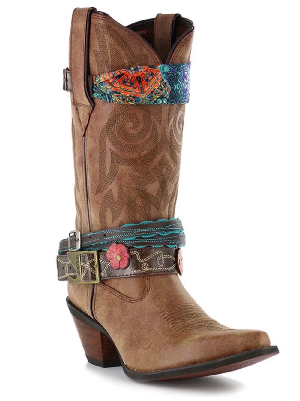 NEW! DURANGO CRUSH ACCESSORIZED WESTERN FASHION BOOTS Sz 8 RODEO COWGIRL